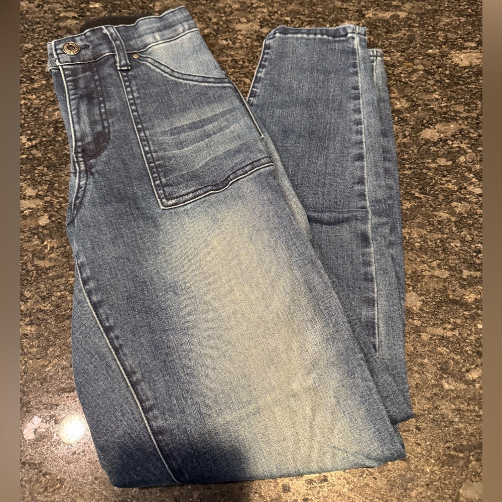 Grace & Lace Faded Blue Skinny Jeans